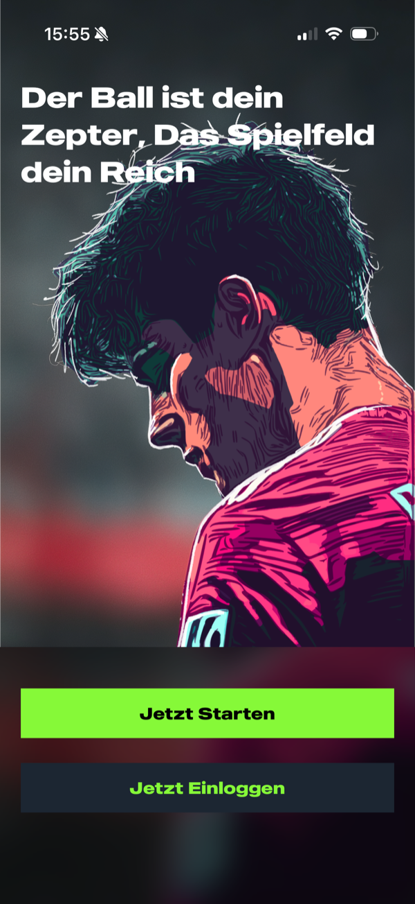 Kings of Football – Startseite des Managers